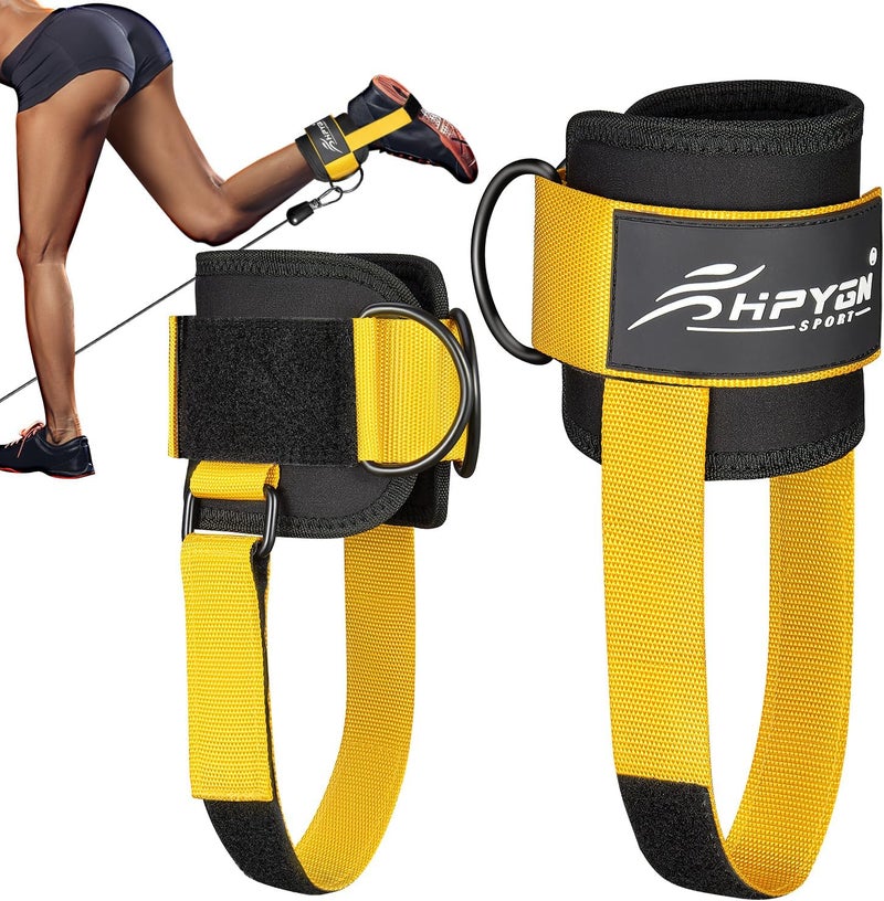 HPYGN Ankle Strap for Cable Machine, Padded Ankle Straps for Cable Machine Kickbacks, Glute Workouts, Leg Extensions, Curls, Booty Hip Abductors Exercise, Adjustable Comfort Ankle Cuff for Gym - Image 1